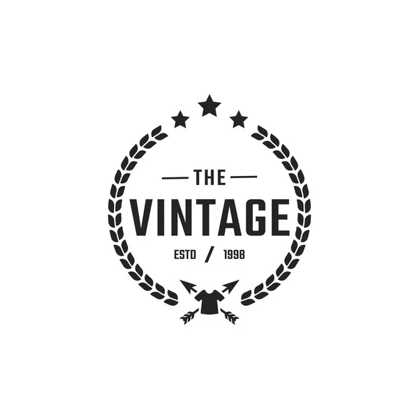 Emblema Etiqueta Retrô Vintage Clássico Para Vestuário Logo Emblema Design — Vetor de Stock