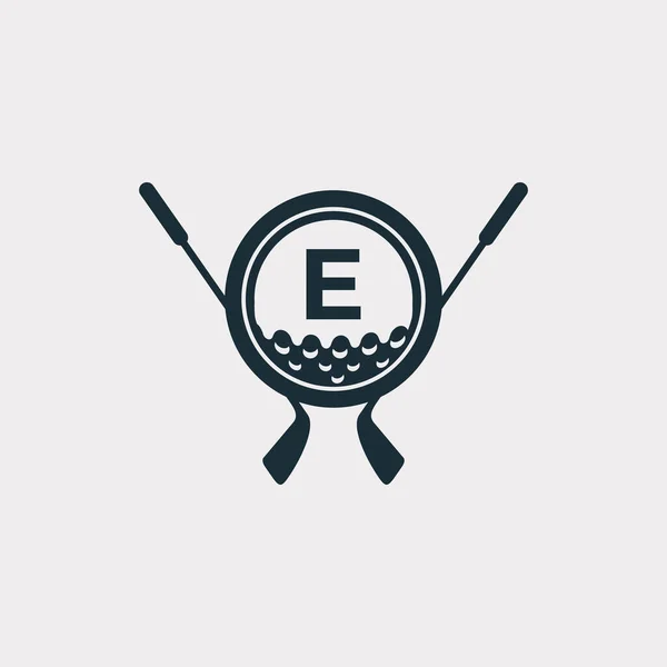 Golf Sport Logo Carta Para Golf Logo Design Vector Template —  Vetores de Stock