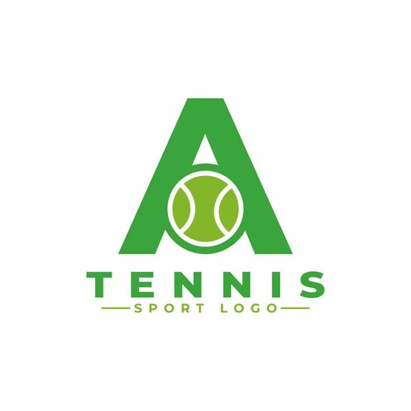 Letter Tennis Logo Design Vector Design Template Elements Sport Team — Stock Vector