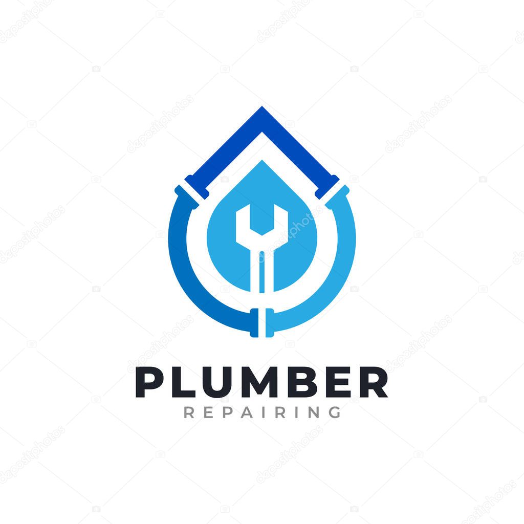 Plumbing Logo Icon Design Template Element