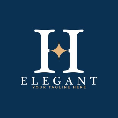 H Yıldız Logo Tasarımı Baş harfleri. Yıldız Simgesi Kombinasyonlu H harfi. İş ve Marka Logoları İçin Kullanılabilir.
