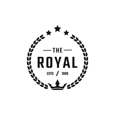 Kraliyet Kaliteli El Sanatları Rozetleri Logo Tasarımı İlhamı için Klasik Vintage Retro Etiketi