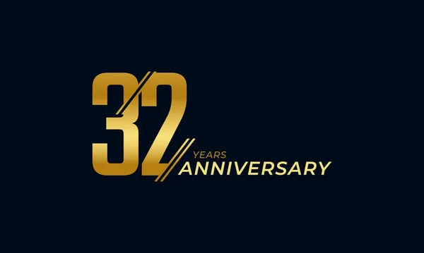 32周年記念ベクトル お祝いお祝いお祝いテンプレートデザインイラスト — ストックベクタ