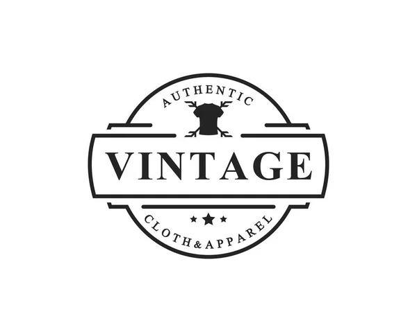 Emblema Retrô Vintage Para Vestuário Logo Emblema Design Inspiração — Vetor de Stock