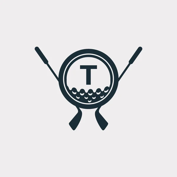 Golf Sport Logo Huruf Untuk Golf Logo Design Vector Template - Stok Vektor