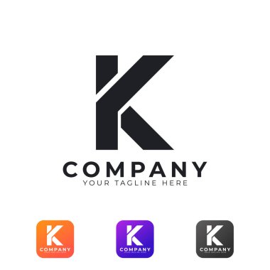 Yaratıcı Soyut Baş harf K Logosu Modern ve Zarif. Siyah Geometrik Ok Biçimi. İş ve Marka Logoları için kullanılabilir. Düz Vektör Logo Tasarım Fikir Şablonu Elemanı. Eps10 Vektörü