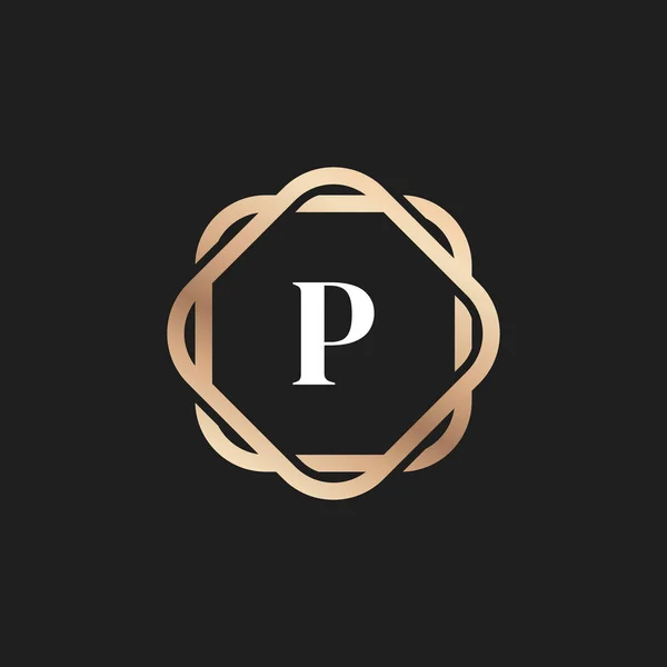 Eerste Letter Logo Pictogram Met Patroon Vectorelement — Stockvector