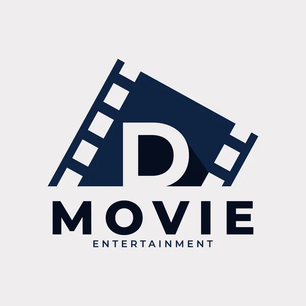 Film Logo Initiële Brief Movie Logo Design Template Element Eps10 — Stockvector