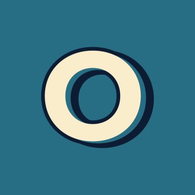 Vintage Retro Biçimli Alfabe Harf O Logo Vektörü Büyük Harf Yazı Tipi Elemanı Şablonu