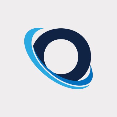 İlk Harf O Tech Logo Tasarım Şablon Elemanı. Eps10 Vektörü