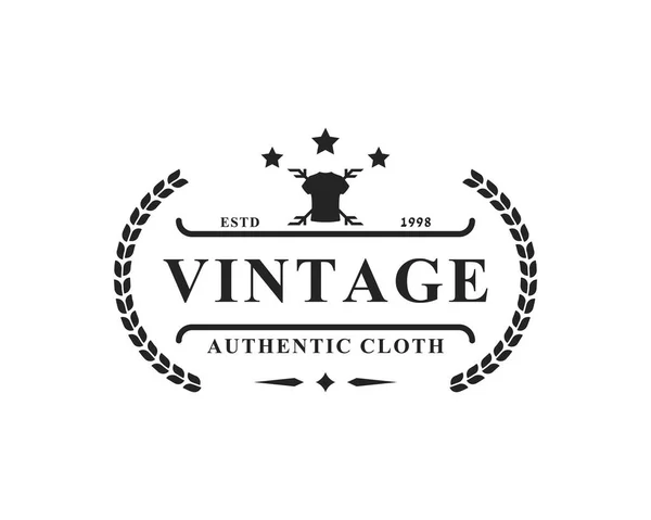 Vintage Retro Badge Clothing Apparel Logo Emblem Design Inspiration — 스톡 벡터