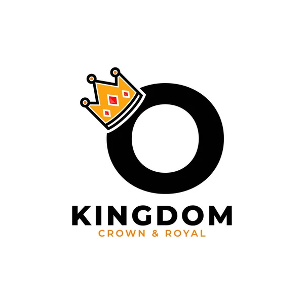Crown Logo Markalaştırma Kimlik Logosu Tasarım Şablonu Ile Başlangıç Harfi — Stok Vektör