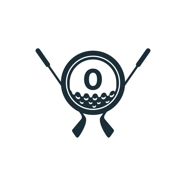 Logo Golf Sport Numero Golf Logo Design Vector Template Eps10 — Vettoriale Stock