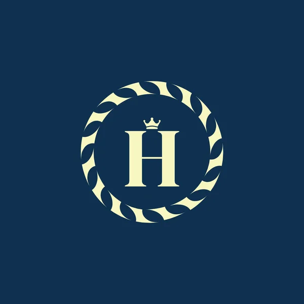 Klasik Insignia Retro Etiket Harfi Kaligrafik Çizgi Sanat Logosu Monogramı — Stok Vektör