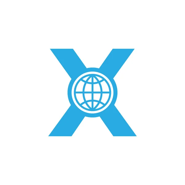 Letra Inicial Globe Logo Design Template Element Vector Eps10 — Vector de stock
