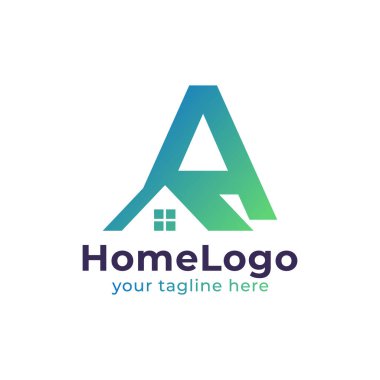 Gayrimenkul Harf Logosu Tasarımı. İnşaat Mimarisi Logosu için kullanılabilir. Düz Vektör Logo Tasarım Fikir Şablonu Elemanı. Eps10 Vektörü