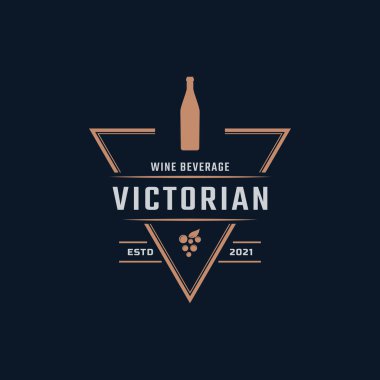 Lüks Vintage Retro Etiket Rozeti Çiçek Viktorya Şarabı Şişesi İçki Logosu Tasarımı İlham kaynağı