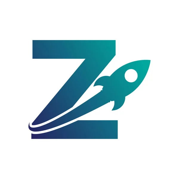 Betű Rocket Swoosh Logo Design Creative Letter Mark Alkalmas Cég — Stock Vector