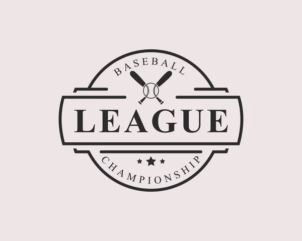 Vintage Retro Badge Baseball Logos Emblemi Elementi Design — Vettoriale Stock