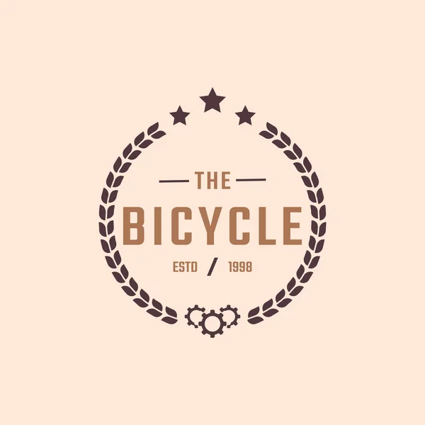Emblema Vintage Emblema Bicicleta Reparação Serviços Loja Logo Estilo Retro — Vetor de Stock