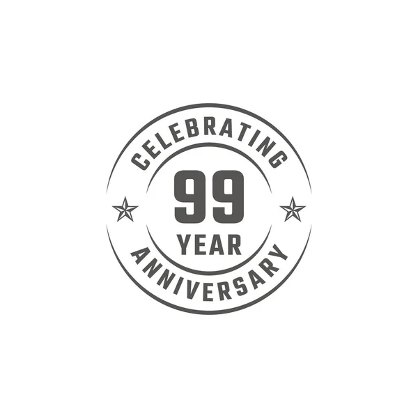 Emblema Comemoração Aniversário Anos Com Cor Cinza Para Evento Celebração — Vetor de Stock