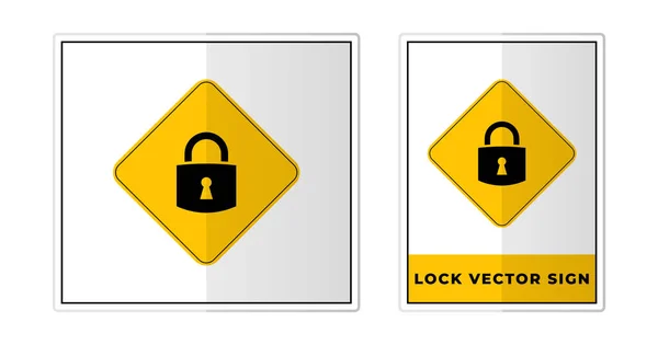 Lås Sign Etikett Symbol Ikon Vektor Illustration — Stock vektor