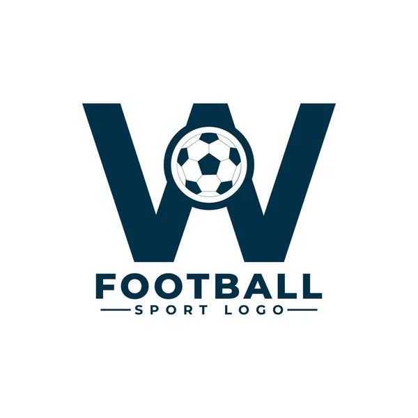 Літера Дизайном Логотипу Футбольного Яча Векторний Дизайн Елементи Шаблону Спортивної — стоковий вектор