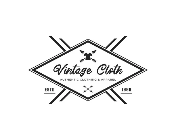 Classic Vintage Retro Label Badge Clothing Apparel Logo Emblem Design — 스톡 벡터