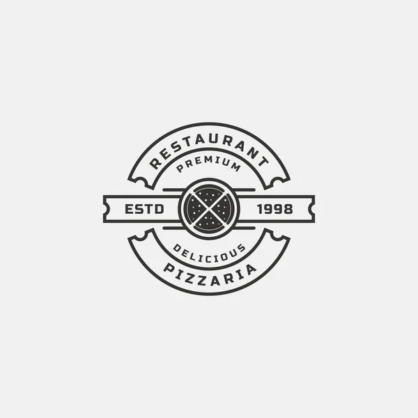 Vintage Retro Jelvény Fast Food Étterem Label Design Element — Stock Vector
