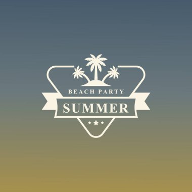 Tebrik kartları, posterler ve giyim tasarımları için klasik Retro Rozet Yaz Tatil Etiketi Logo Şablonları