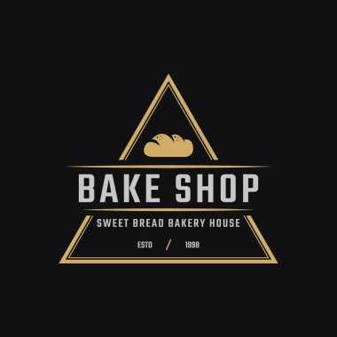 Klasik Vintage Retro Etiket Rozet Amblemi Ekmek Fırını Fırın Etiketi Etiketi Logo Tasarımı İlham Verici