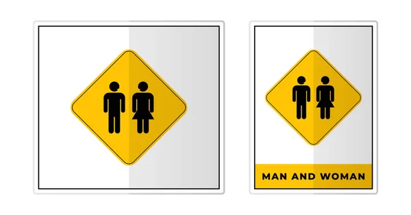 Illustration Vectorielle Icône Symbole Étiquette Signe Homme Femme — Image vectorielle