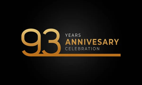 Logotipo Celebración Del Aniversario Años Con Una Sola Línea Color — Archivo Imágenes Vectoriales