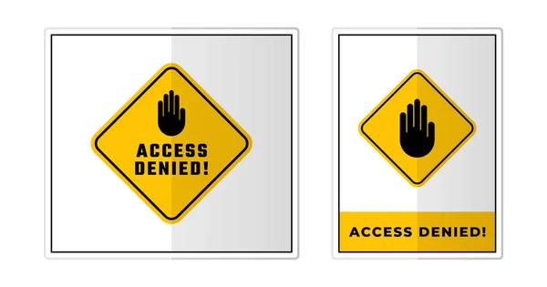 Zugang Verweigert Sign Label Symbol Icon Vector Illustration — Stockvektor