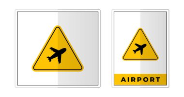 Havalimanı İşaret Simgesi Simgesi Simgesi Vektör İllüstrasyonu