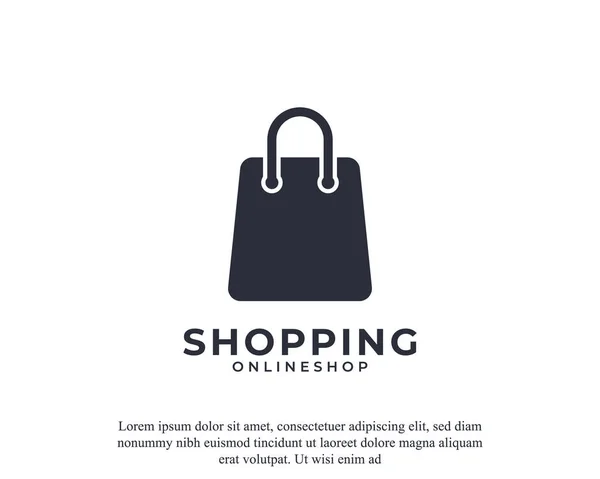 Shop Bag Vector Logo Design Sablon Elem — Stock Vector