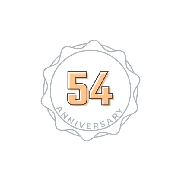 Año Celebración Del Aniversario Vector Badge Feliz Aniversario Saludo Celebra — Archivo Imágenes Vectoriales