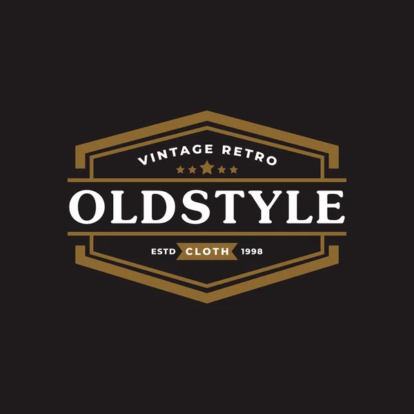 Класичний Vintage Ретро Етикетка Значок Одягу Одягу Одяг Старий Стиль — стоковий вектор