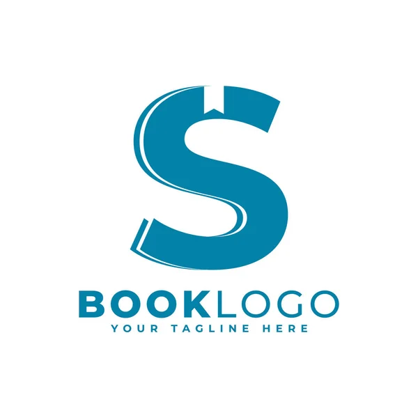 Letra Inicial Livro Logo Design Utilizável Para Logos Educação Negócios —  Vetores de Stock