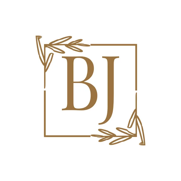 简约的简约首字母Bj标志符号图标 标志设计模板 — 图库矢量图片