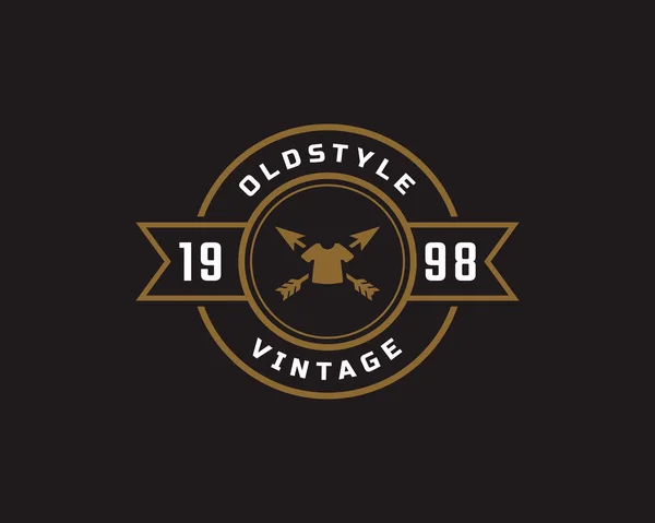 Klassisches Retro Etikett Für Bekleidung Alten Stil Logo Emblem Design — Stockvektor