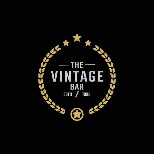 Creative Classic Vintage Retro Label Badge Gentleman Cloth Apparel Logo — Stock Vector