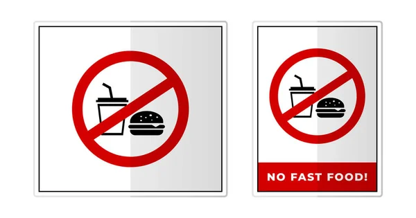 Kein Essen Sign Label Symbol Icon Vector Illustration — Stockvektor