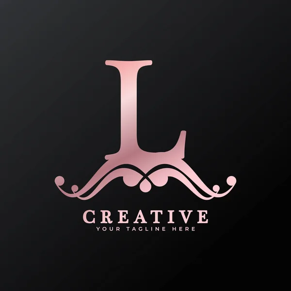 Luxury Logo Initial List Restaurant Royalty Boutique Cafe Hotel Heraldic — Wektor stockowy
