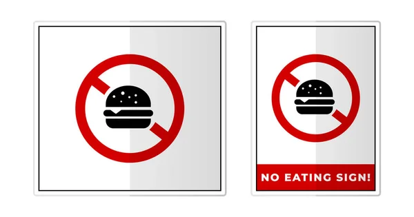 Nenhum Sinal Fast Food Símbolo Etiqueta Icon Ilustração Vetor —  Vetores de Stock