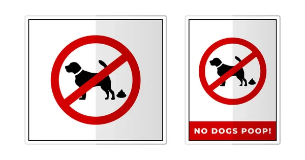 Keine Hunde Poop Sign Label Symbol Icon Vector Illustration — Stockvektor