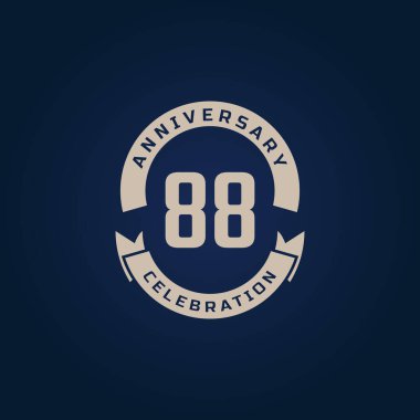 Kutlama, Düğün, Kutlama, Kutlama Kartı ve Davetiye İçin Altın Renk Kutlaması Mavi Arkaplanda İzole Edildi