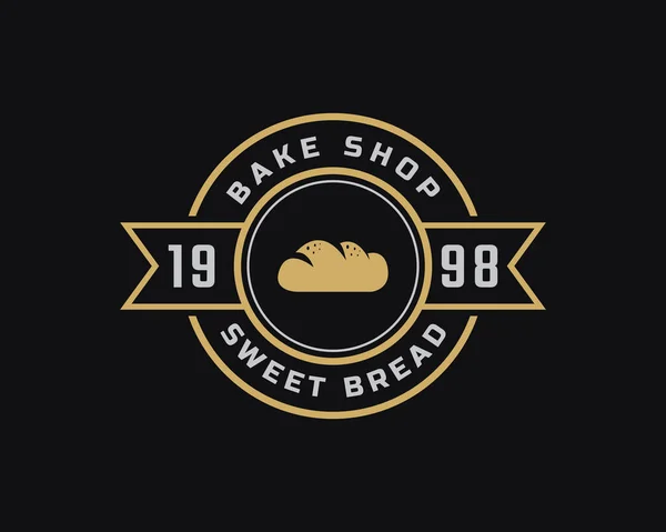Κλασική Vintage Retro Label Badge Emblem Ψωμί Αρτοποιίας Bake Shop — Διανυσματικό Αρχείο