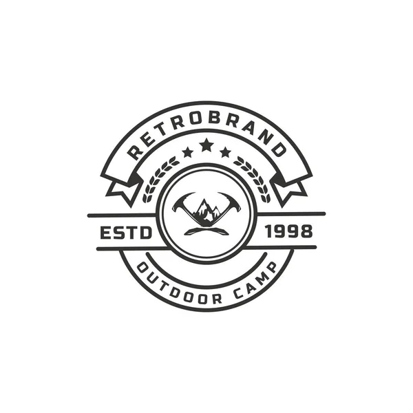 Insígnias Emblema Retrô Vintage Logotipos Elemento Design Vetorial Sinal Negócio —  Vetores de Stock