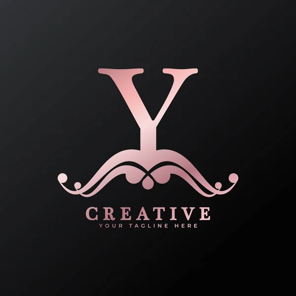 Lyx Logo Inledande Brev För Restaurang Royalty Boutique Cafe Hotel — Stock vektor